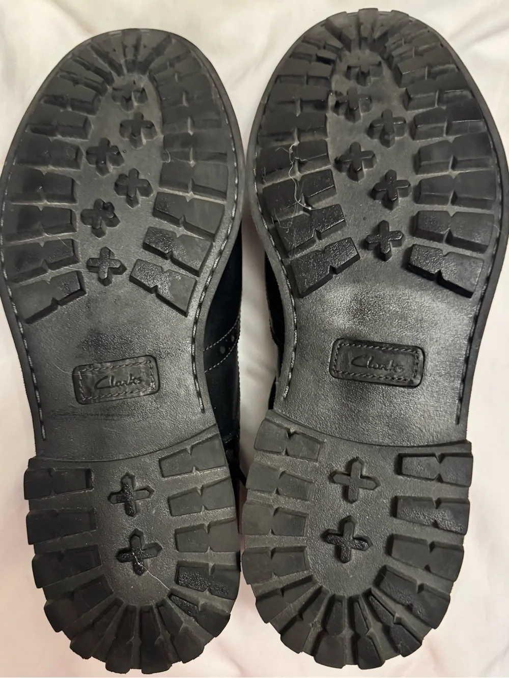 Clarks Black Leather Brogue Derby Shoes